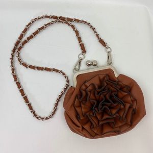 NWT Flower Rose Clutch Shoulder Hand Bag Purse